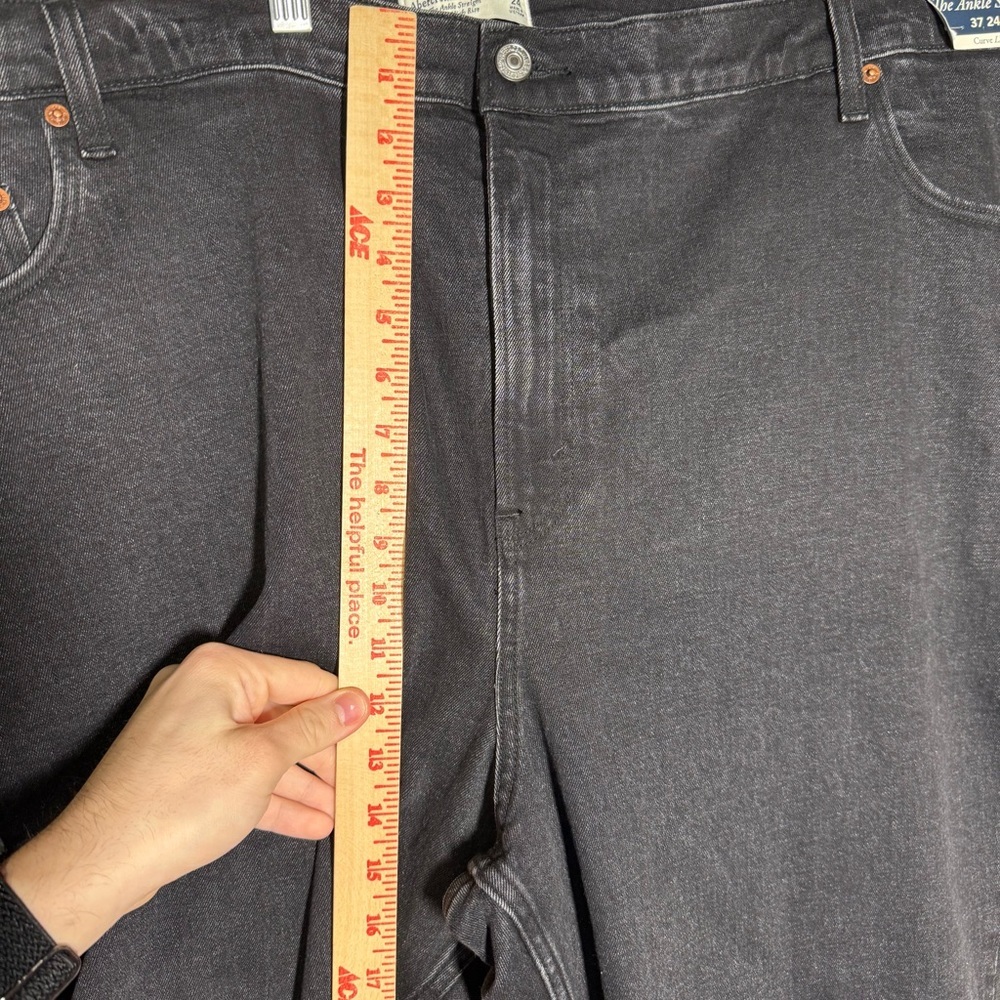 Abercrombie The Ankle Straight Jeans Black Size 37 / 24 CURVE LOVE Black NWT - Picture 4 of 8